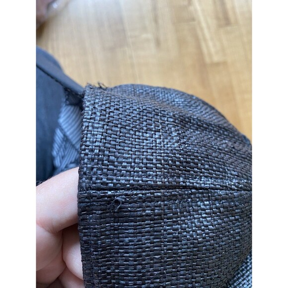 Lululemon Adult Womens OS Festival Hat Woven Straw Baseball Cap Cadet Black READ main image 7